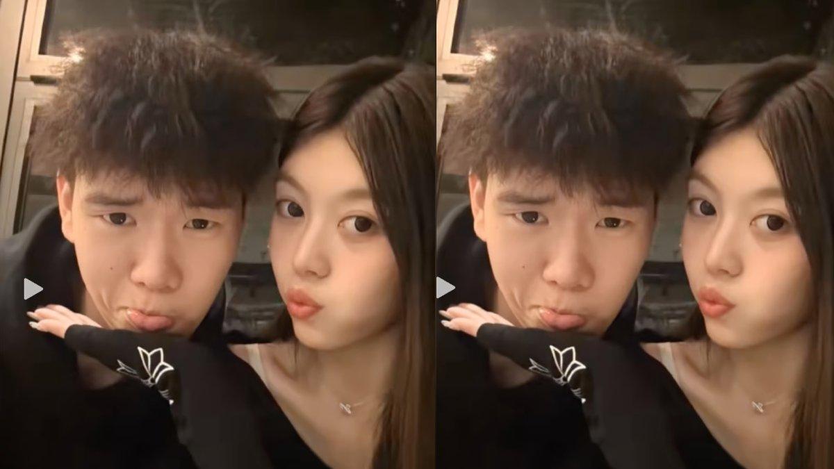 Potret Zhang bersama pacarnya.