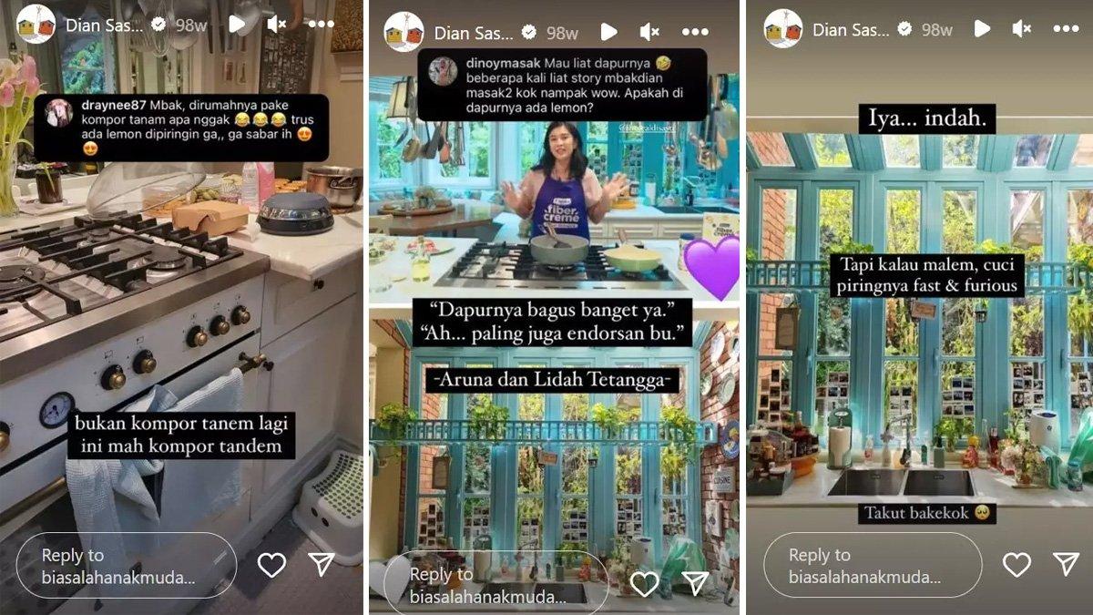 Potret dapur Dian Sastro estetik ala Disney.