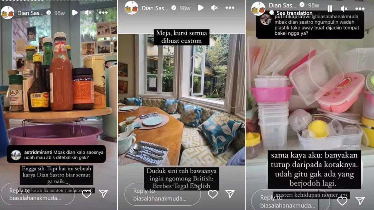 Potret dapur Dian Sastro.
