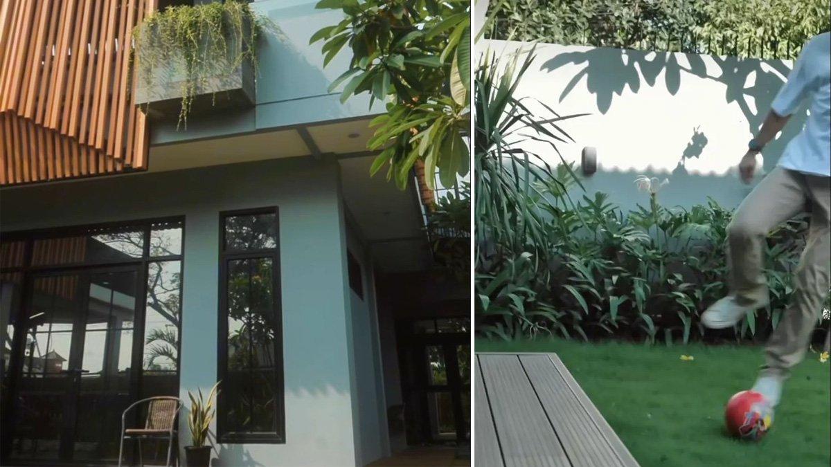 Potret halaman rumah Randy Pangalila.
