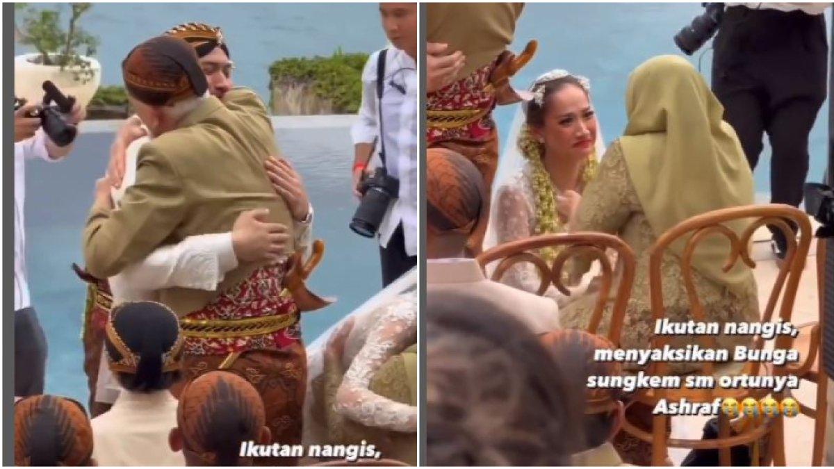 Potret haru BCL dan Tiko nangis sungkem pada orangtua Ashraf Sinclair
