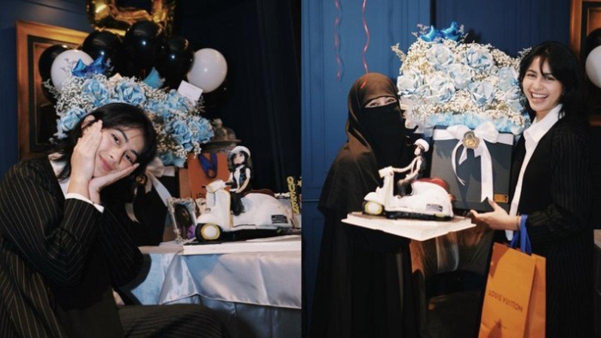 Potret kado tas branded Umi Pipik untuk Sintya Marisca dibanjiri kritikan warganet, ibu Abidzar dituding pro Israel.