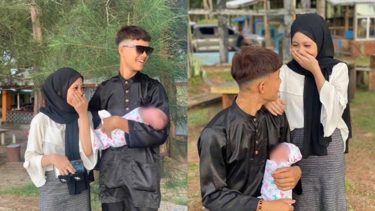 Potret keluarga Nabil dan Dayangku