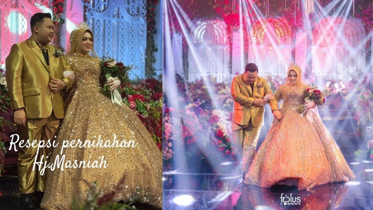 Potret mewah resepsi pernikahan Masniyah dan Budiman