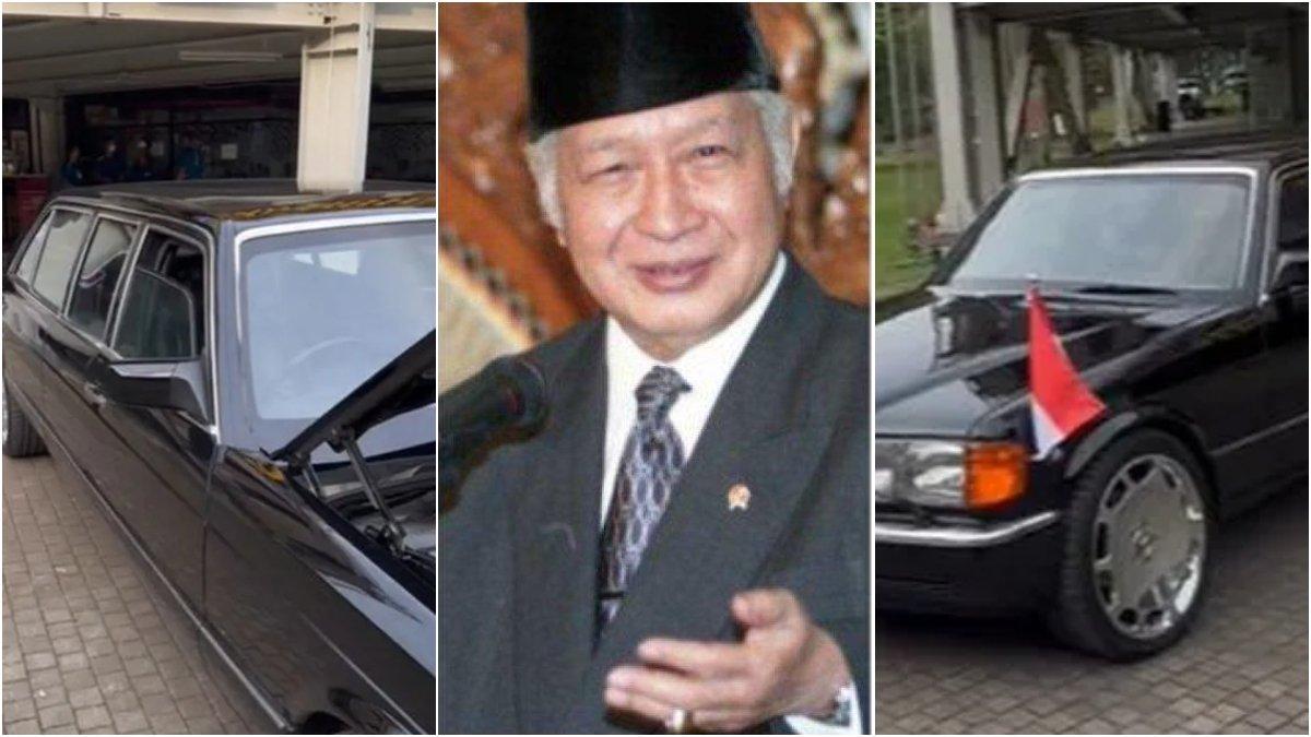 Potret mobil kepresidenan era Soeharto, yakni Mercedes-Benz S Class W-126.
