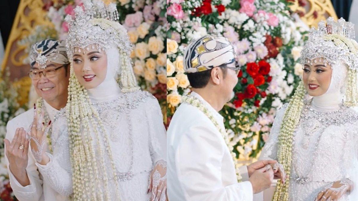 Potret pernikahan Amelia dan kakek Jumar