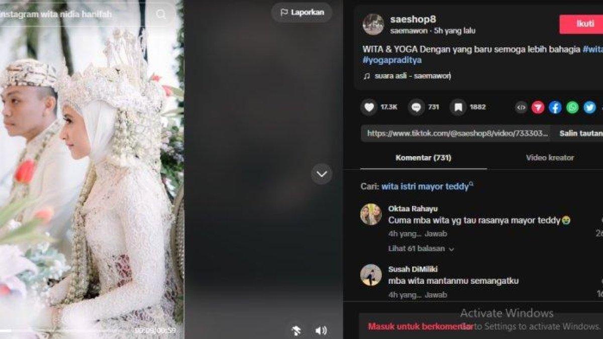 Potret pernikahan Wita dan suami barunya, Praditya Yoga