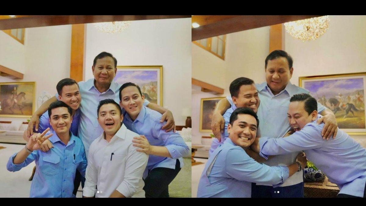 Prabowo bersama para asistennya