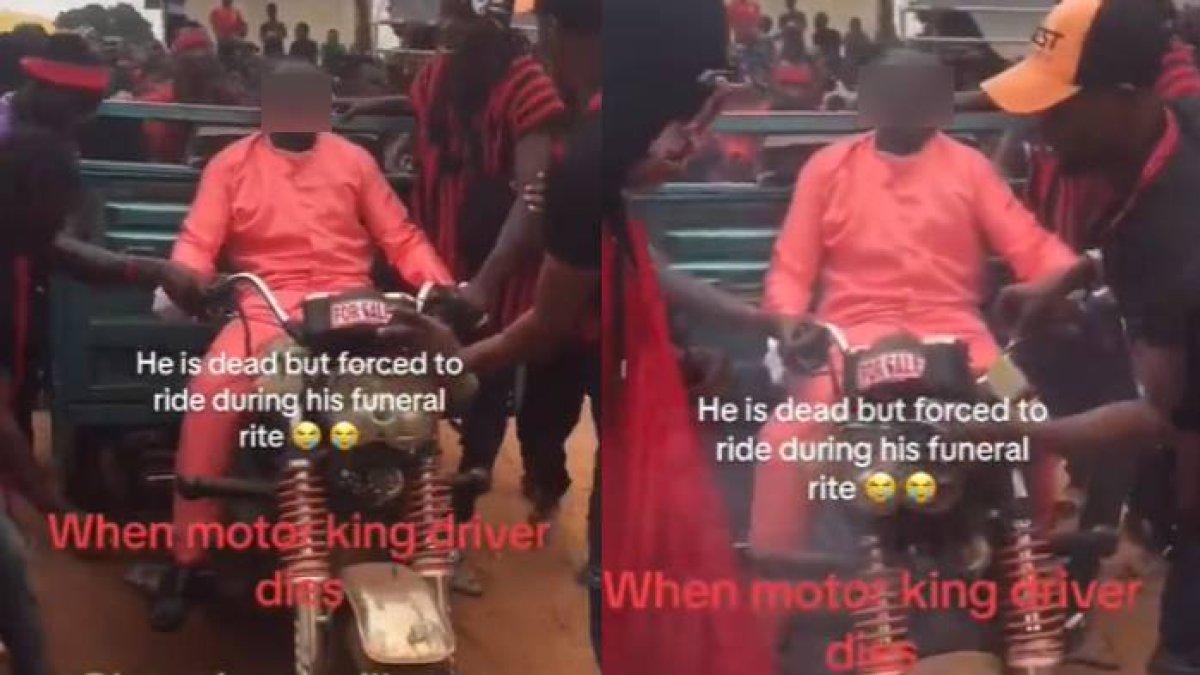 Jenazah pria di Ghana kendarai motor sendiri menuju pemakamannya