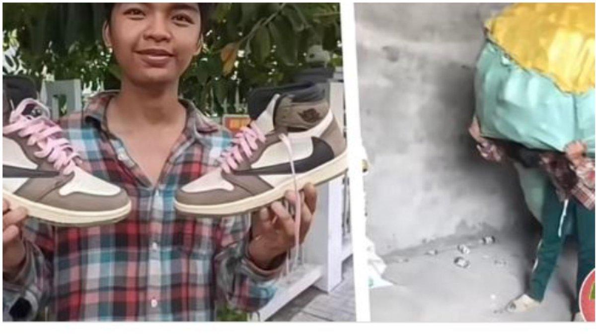 Pria tukang kuli dan semir sepatu
