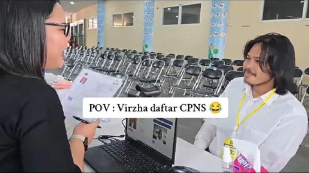 Pria yang mirip dengan Virzha Dewa 19 ikut tes CPNS.