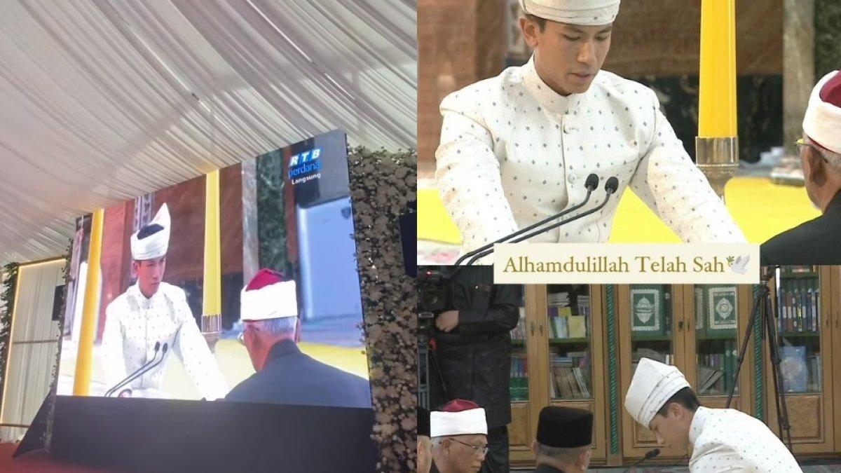 Prosesi akad nikah Pangeran Mateen dan Anisha Rosnah