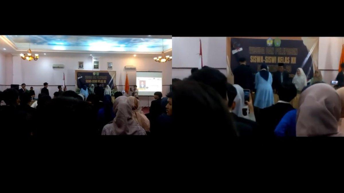 Prosesi wisuda siswa SMK Lingga Kencana
