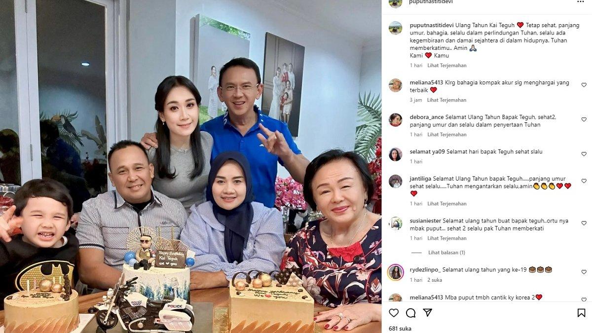 Puput Nastiti Devi rayakan ultah ayahnya