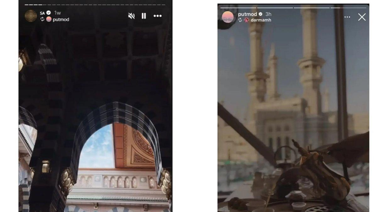 Puteri Modiyanti dan Darma Mangkuluhur saling repost story