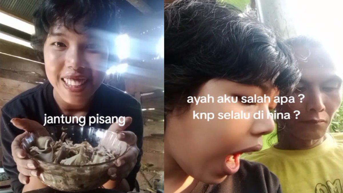 Putri Ayu, TikToker buat konten masak jantung pisang, ayah depresi