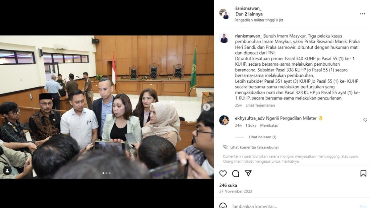 Putri Maya Rumanti ketika bertugas sebagai pengacara