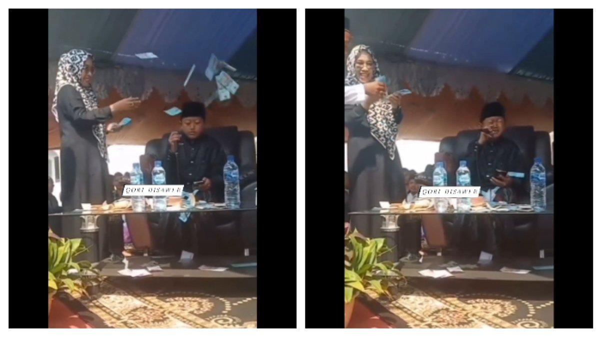 Kelakukan emak-emak saat sawer qori bak biduan tuai kecaman