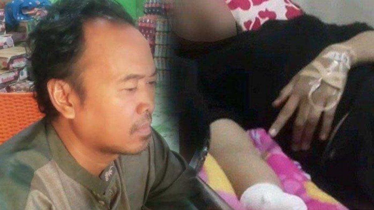 RA, wanita di Lamongan yang lengannya putus gara-gara dibacok di jalan.