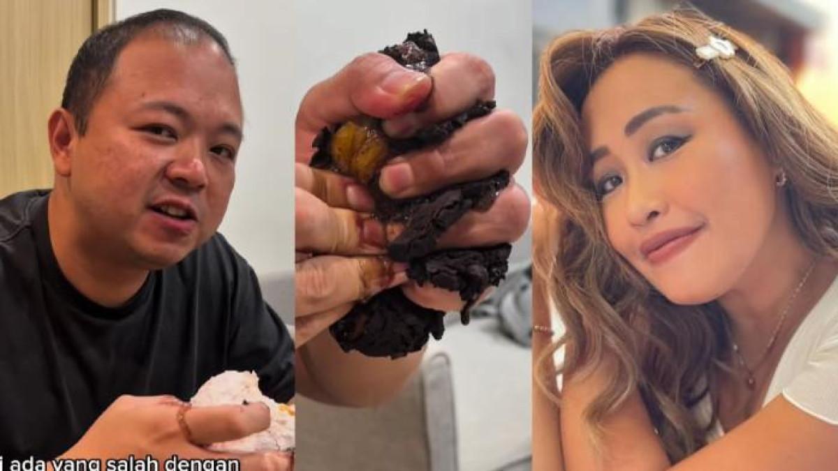 REVIEW DONAT VIRAL - Kolase Codeblu dan Pinkan Mambo dicapture Rabu (30/7/2025). Codeblu review donat buatan Pinkan Mambo yang tengah viral di media sosial.