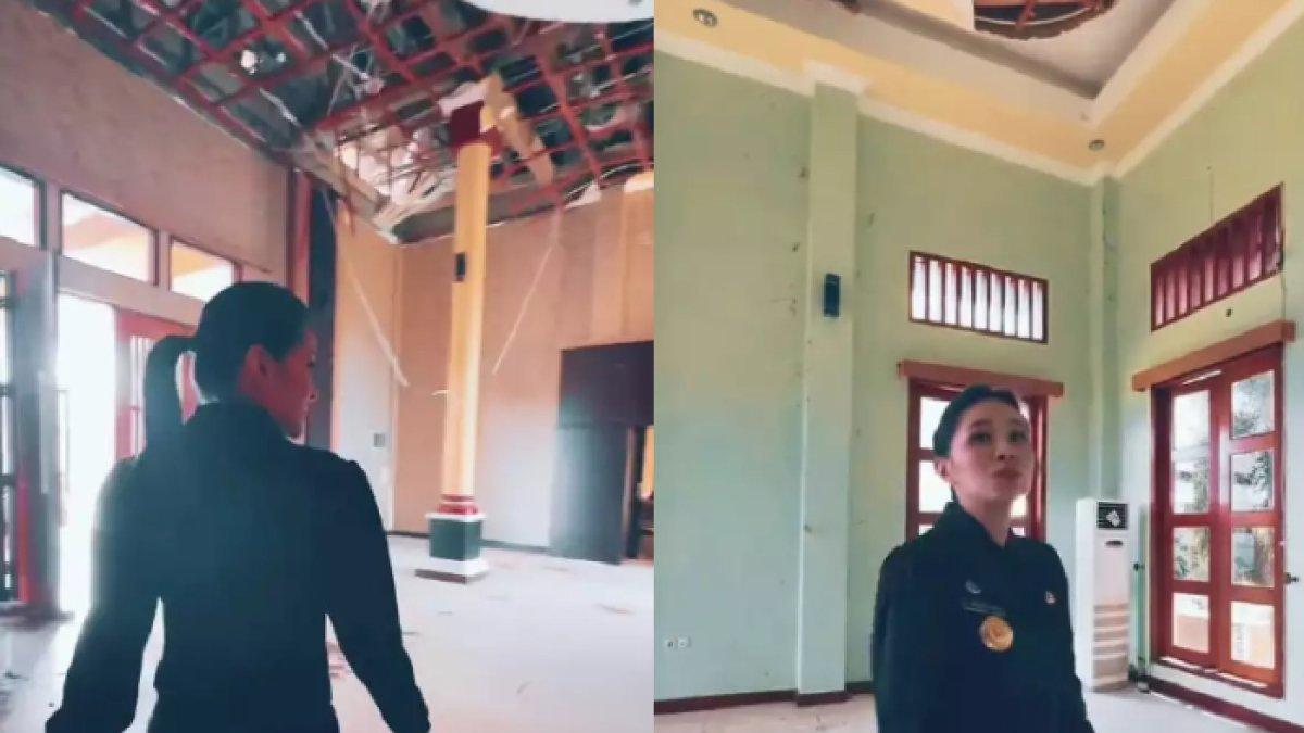 RUMAH DINAS SHERLY TJOANDA,- Potret rumah dinas Gubernur Maluku Utara, Sherly Tjoanda syok banyak yang rusak, atap jebol, tak terurus.