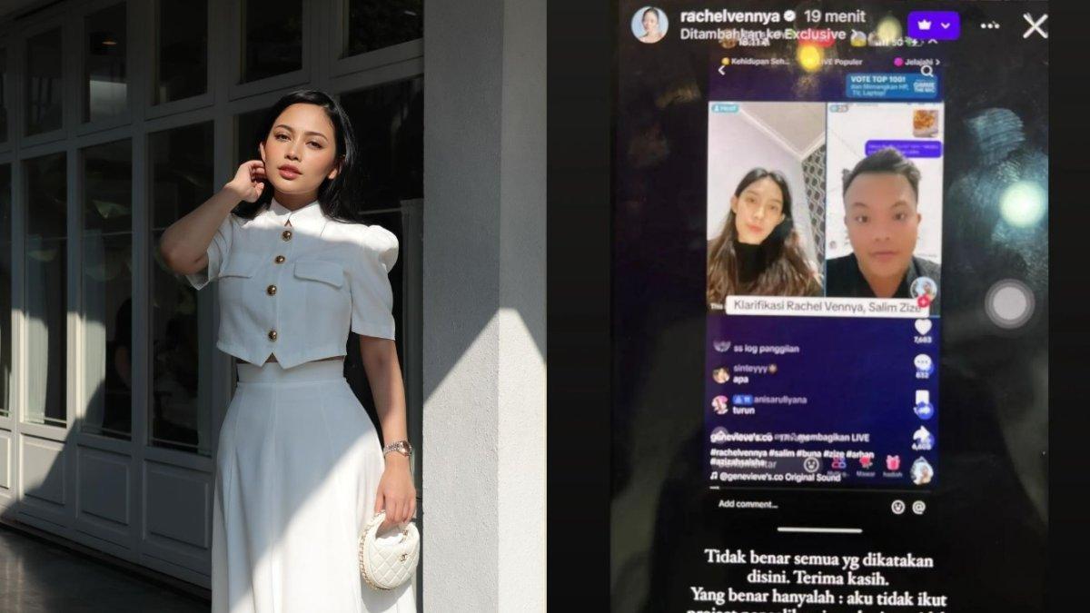 Rachel Vennya klarifikasi soal live TikTok kabar selingkuh Azizah Salsha dan Salim