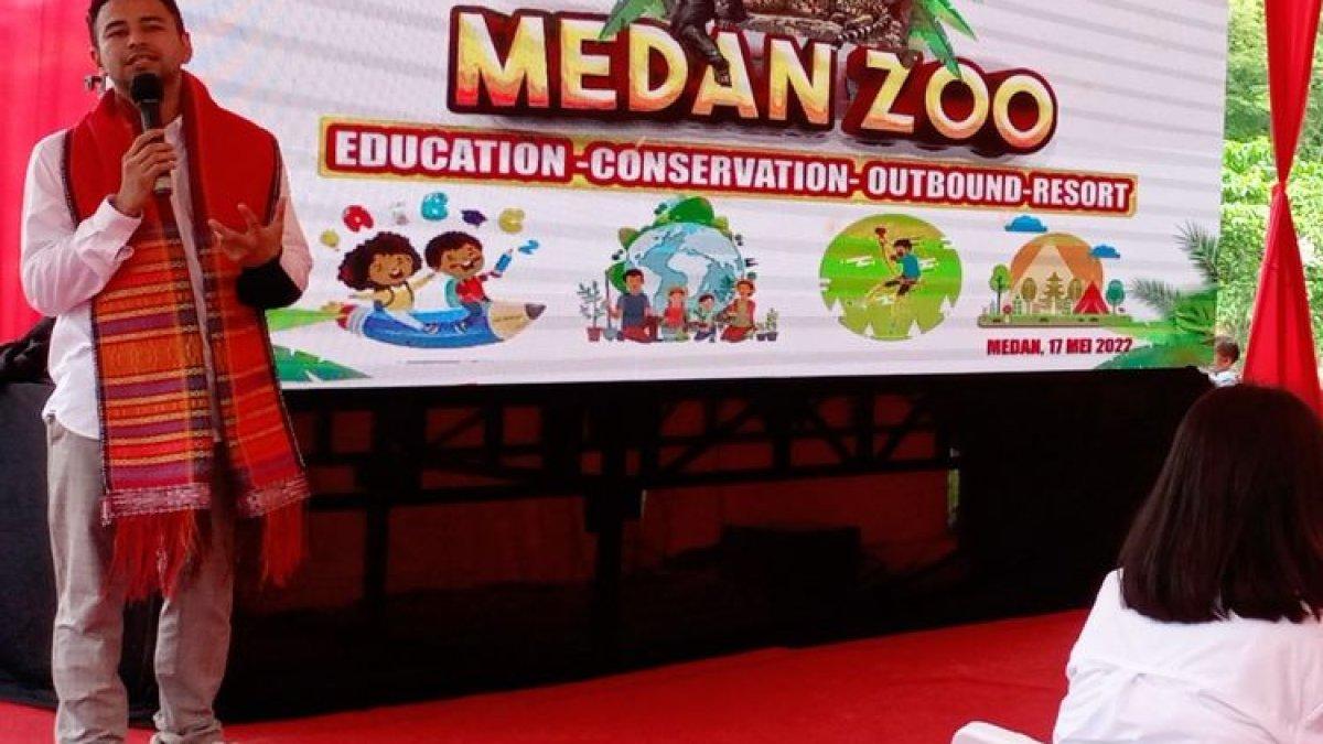 Raffi Ahmad, aktris yang juga Founder Rans Entertainment menanamkan investasinya di Medan Zoo, Selasa (17/5/2022)