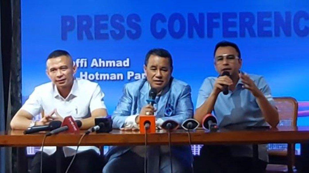 Raffi Ahmad didampingi Hotman Paris buka suara terkait tudingan isu terlibat pencucian uang