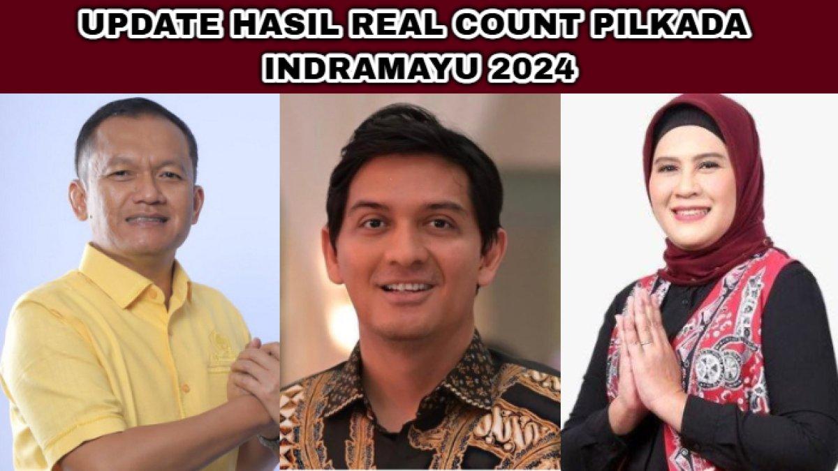 Real Count Pilkada Indramayu, Jawa Barat yang memenangkan Lucky Hakim atas Nina Agustina dan Bambang Hermanto.