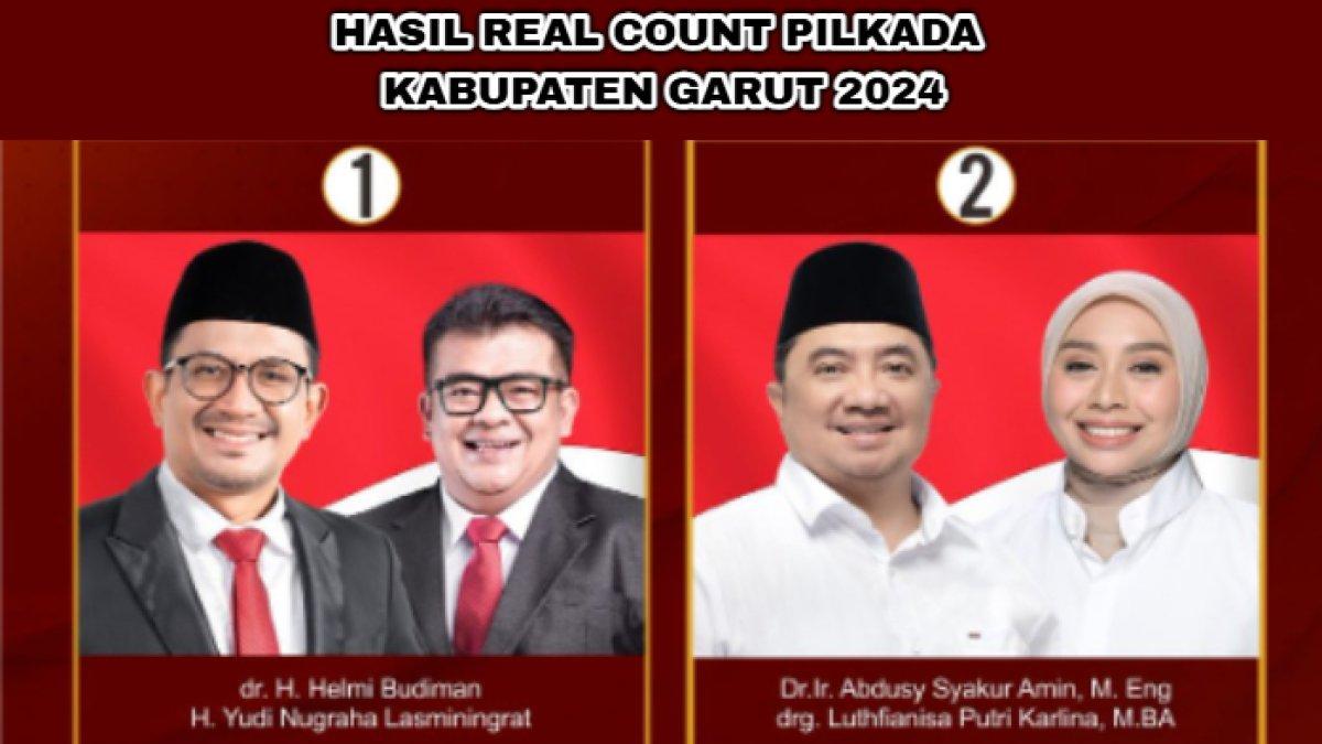 Real Count Pilkada Kabupaten Garut 2024 yang dimenangkan oleh Abdusy Syakur Amin - Putri Karlina.