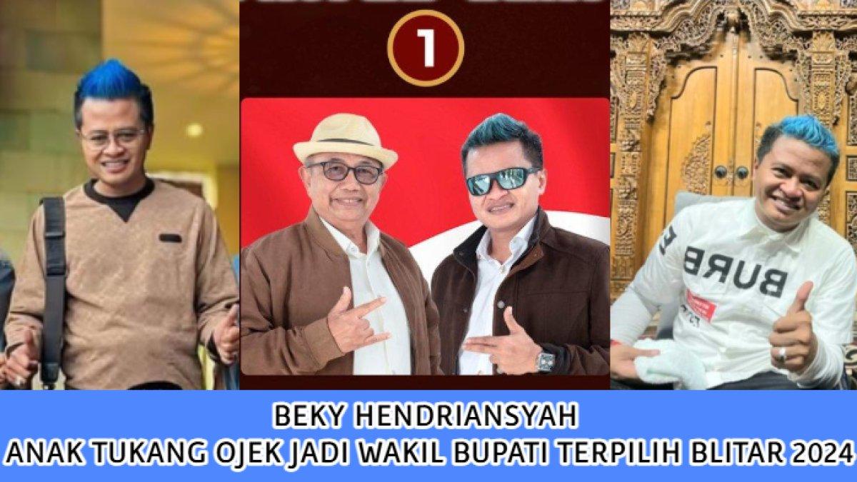 Rekam jejak Beky Hendriansyah, anak tukang ojek yang baru saja meraup suara tertinggi di Pemilihan Kepala Daerah (Pilkada) Blitar 2024.
