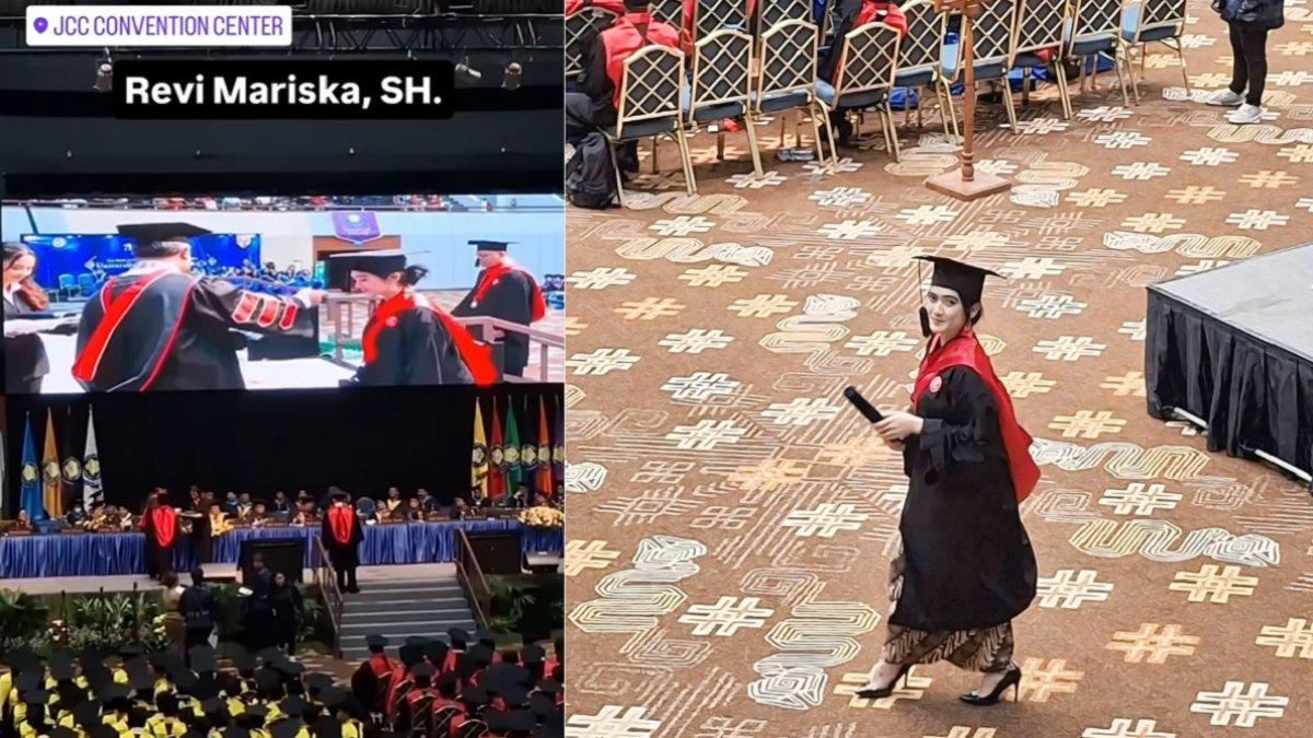 Revi Mariska jadi sarjana hukum di usia 38 tahun