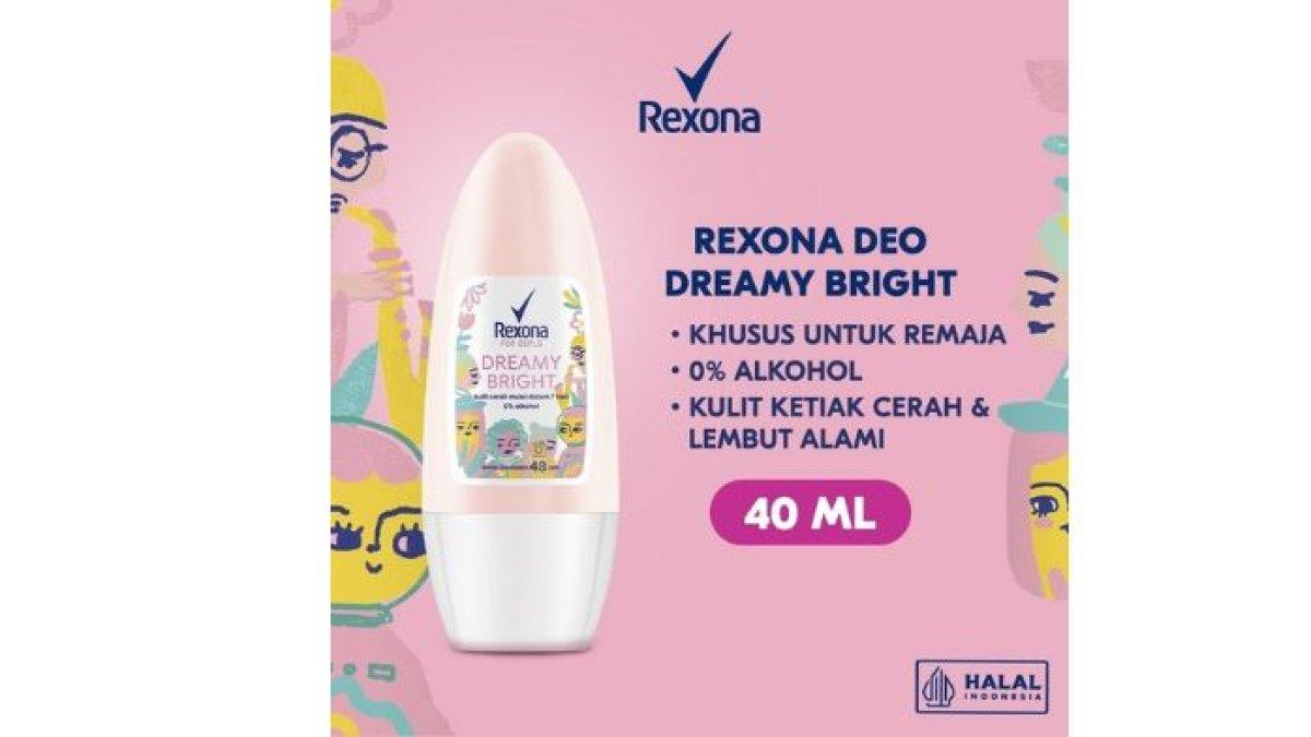DEODORAN ALFAMART - Foto Rexona Dreamy Bright Roll On, On, diolah dari tokopedia.com, Selasa (8/4/2025). Berikut rekomendasi deodoran Alfamart yang affordable, bisa mencerahkan ketiak.