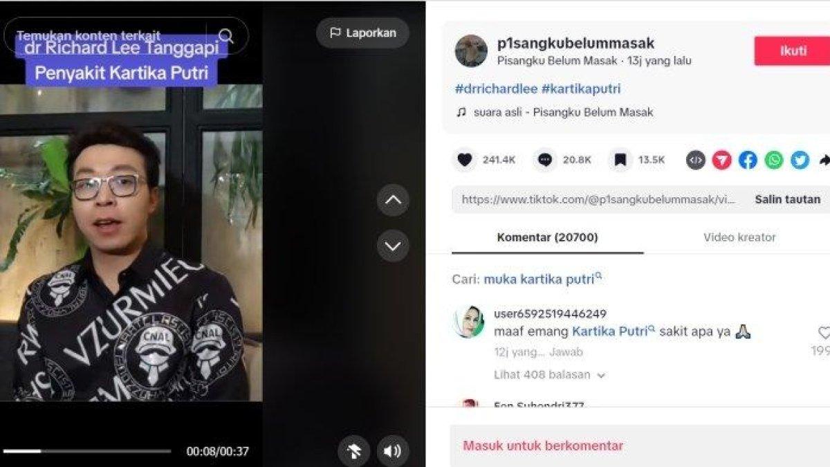 Richard Lee tertawakan nasib Kartika Putri