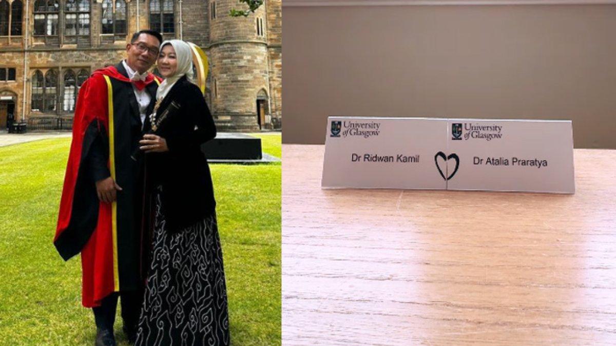 Ridwan Kamil wisuda Doktoral didampingi Atalia Praratya dan Zara a