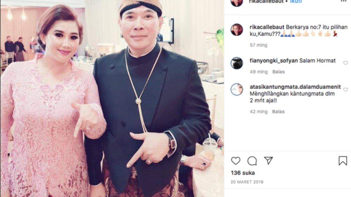 Rika Callebaut bersama Tommy Soeharto