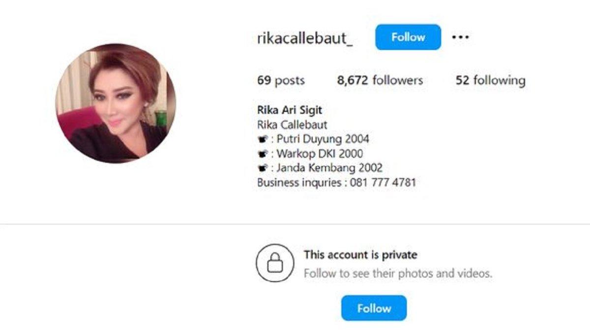 Rika Callebaut masih pakai nama Ari Sigit
