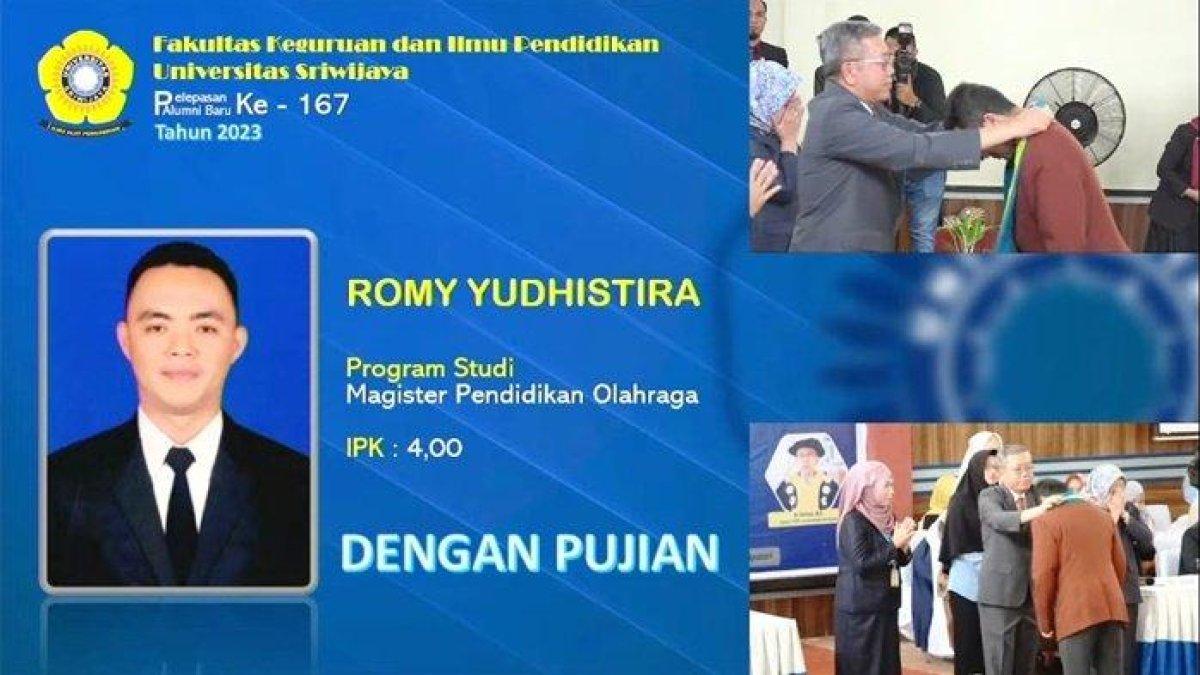 Romy Yudhistira, korban meninggal dunia kecelaan saat hendak berangkat Yudisium di Kampus Universitas Sriwijaya (Unsri) ternyata peraih IPK 4,00, Selasa (22/8/2023)