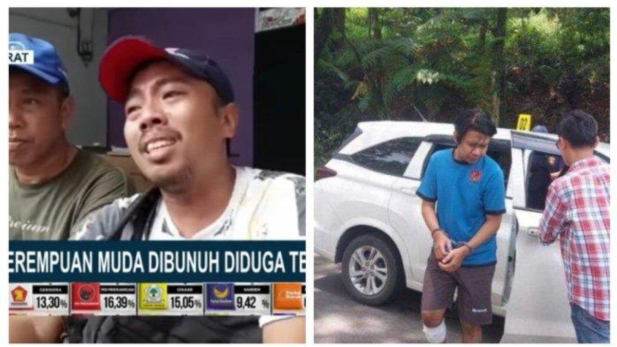 Roni (kiri) kakak Indriana Dewi menangis lihat jenazah adiknya