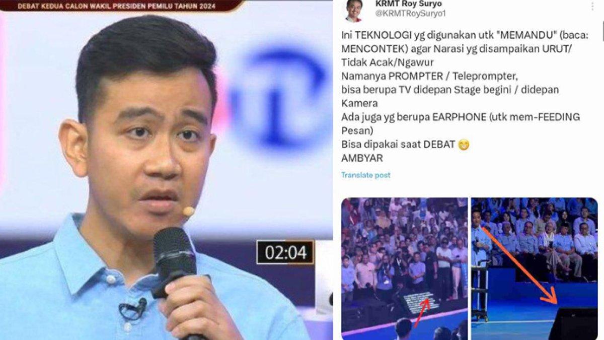 Roy Surya unggah foto Gibran Rakabuming baca teleprompter, ini kata KPU