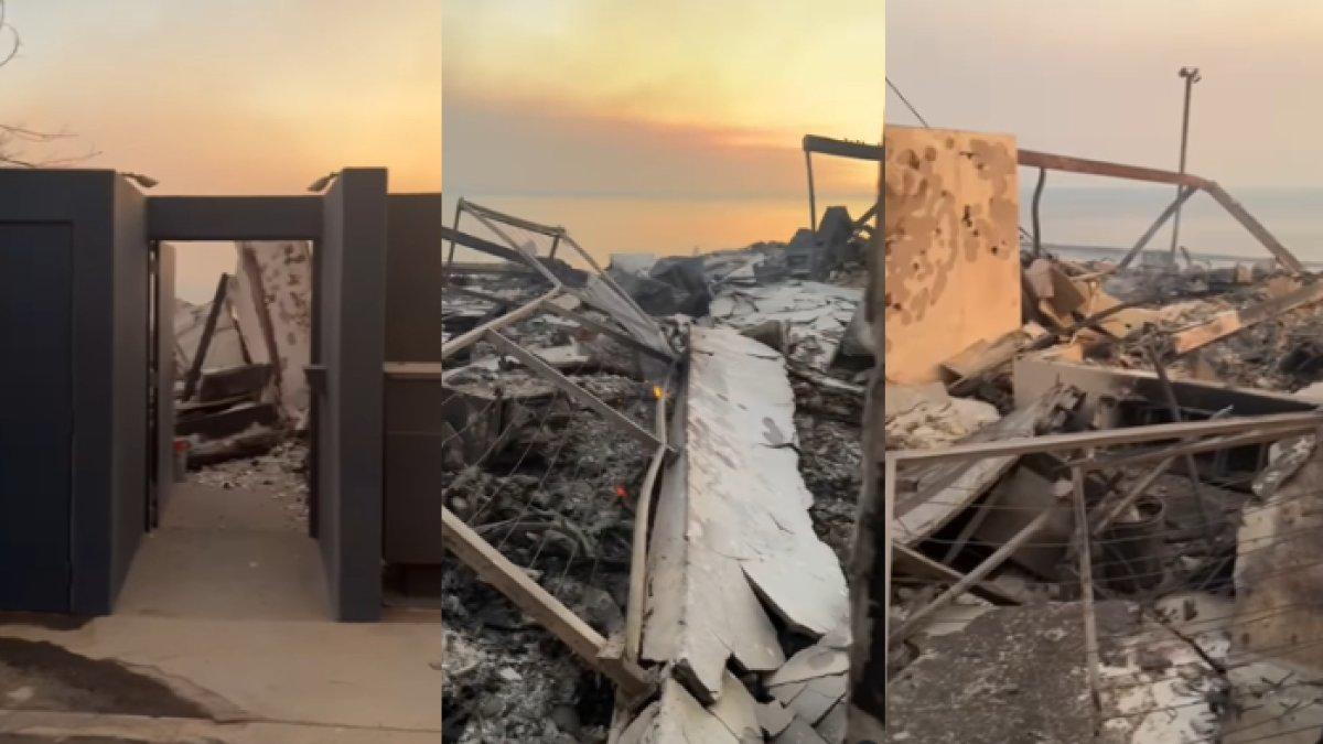 Rumah Paris Hilton setelah terdampak kebakaran Los Angeles