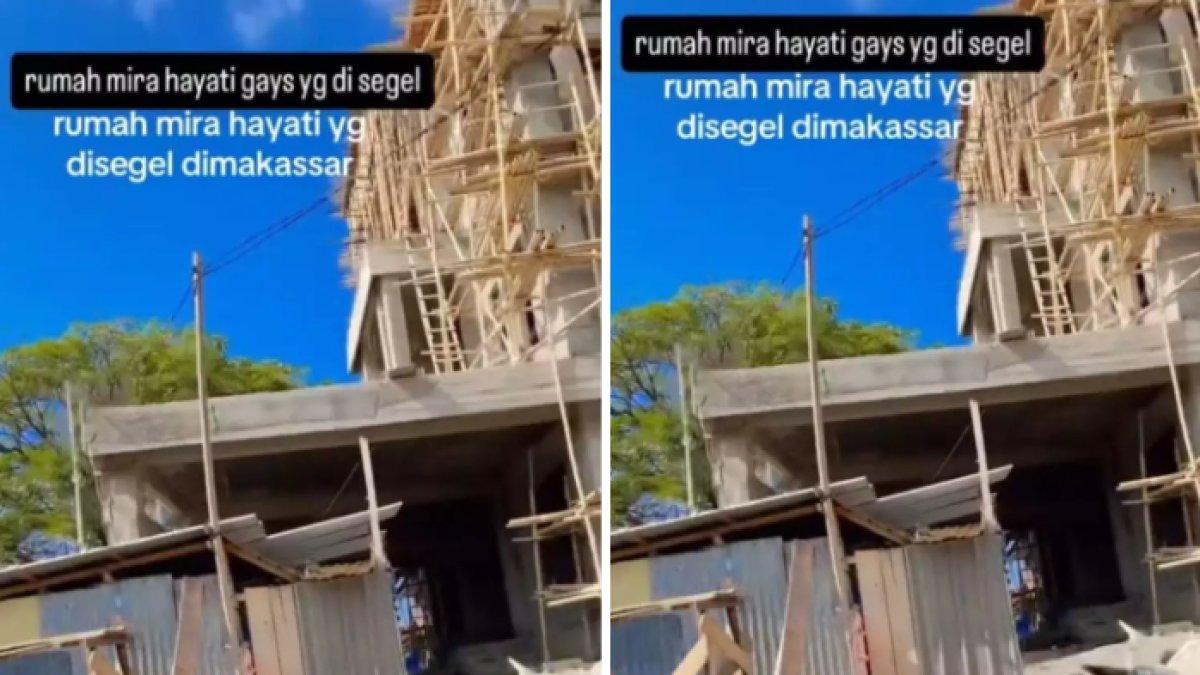 Rumah mewah Mira Hayati yang disegel.