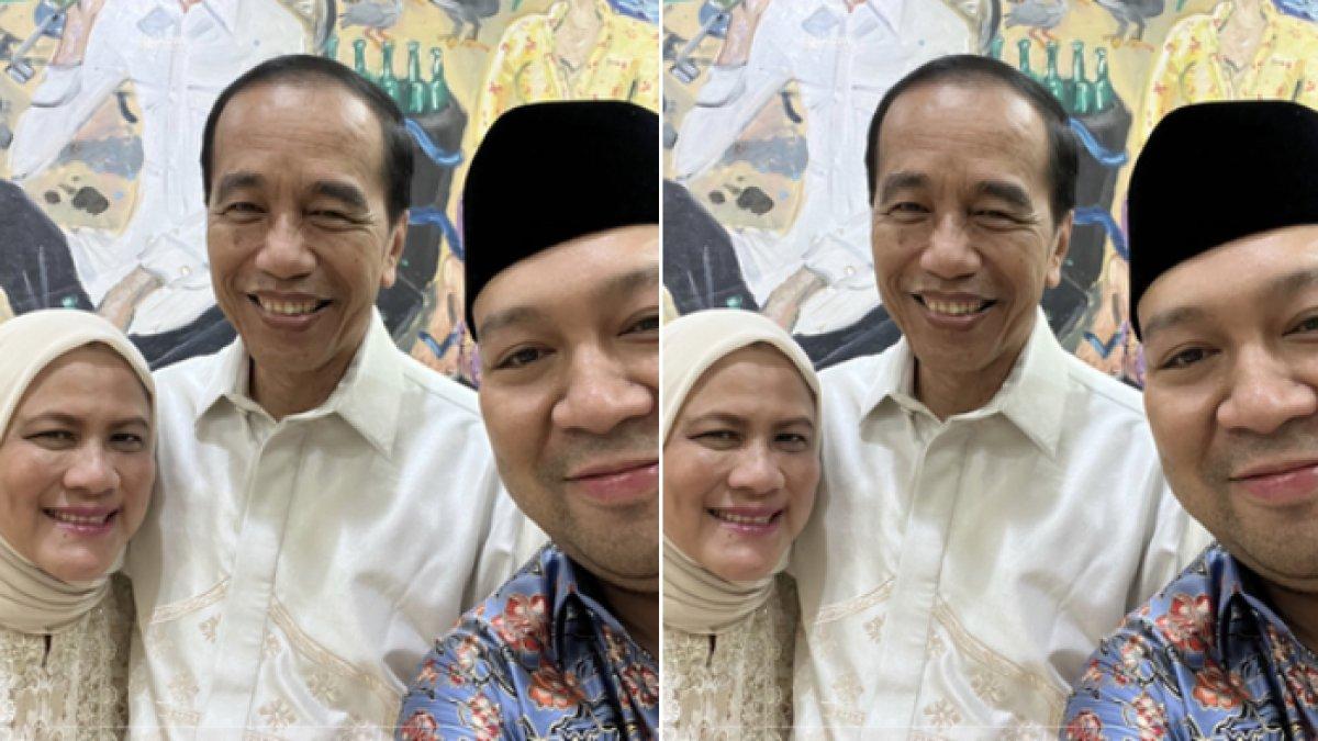 SELFIE DIDIT JOKOWI - Putra Presiden Prabowo, Didit Hediprasetyo berswafoto bersama Presiden ke-7 RI, Joko Widodo (Jokowi) dan Iriana Jokowi pada momen Lebaran 2025.
