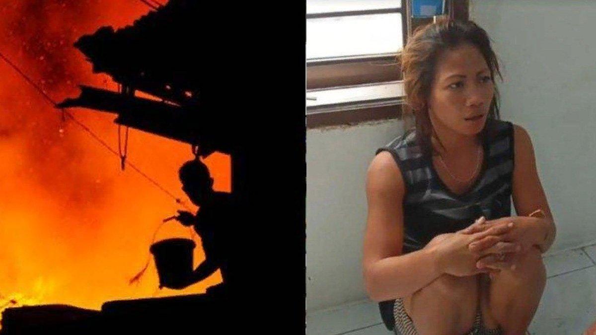 Viral aksi wanita asal Desa Sampali, Kecamatan Percut Seituan, Kabupaten Deli Serdang, Sumatera Utara nekat membakar rumah orangtuanya hingga ludes