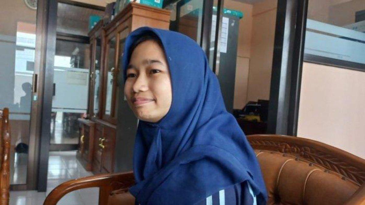Salsabila, siswi SMKN 8 Purworejo saat sedang menceritakan pengalamannya