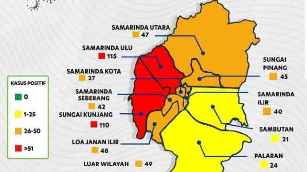Samarinda yang semula berjumlah 6, kini dimekarkan menjadi 10 kecamatan.