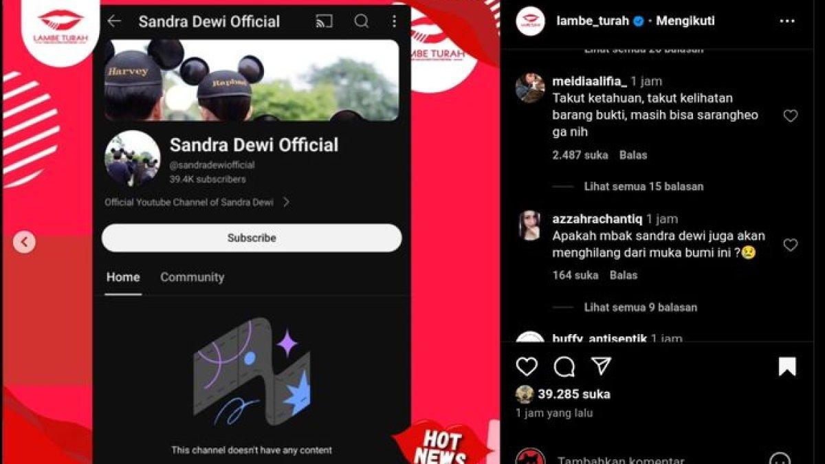 Harvey Moeis Kesandung Kasus Korupsi, Sandra Dewi Hapus Unggahan di Kanal Youtube, Netizen Beri Komentar