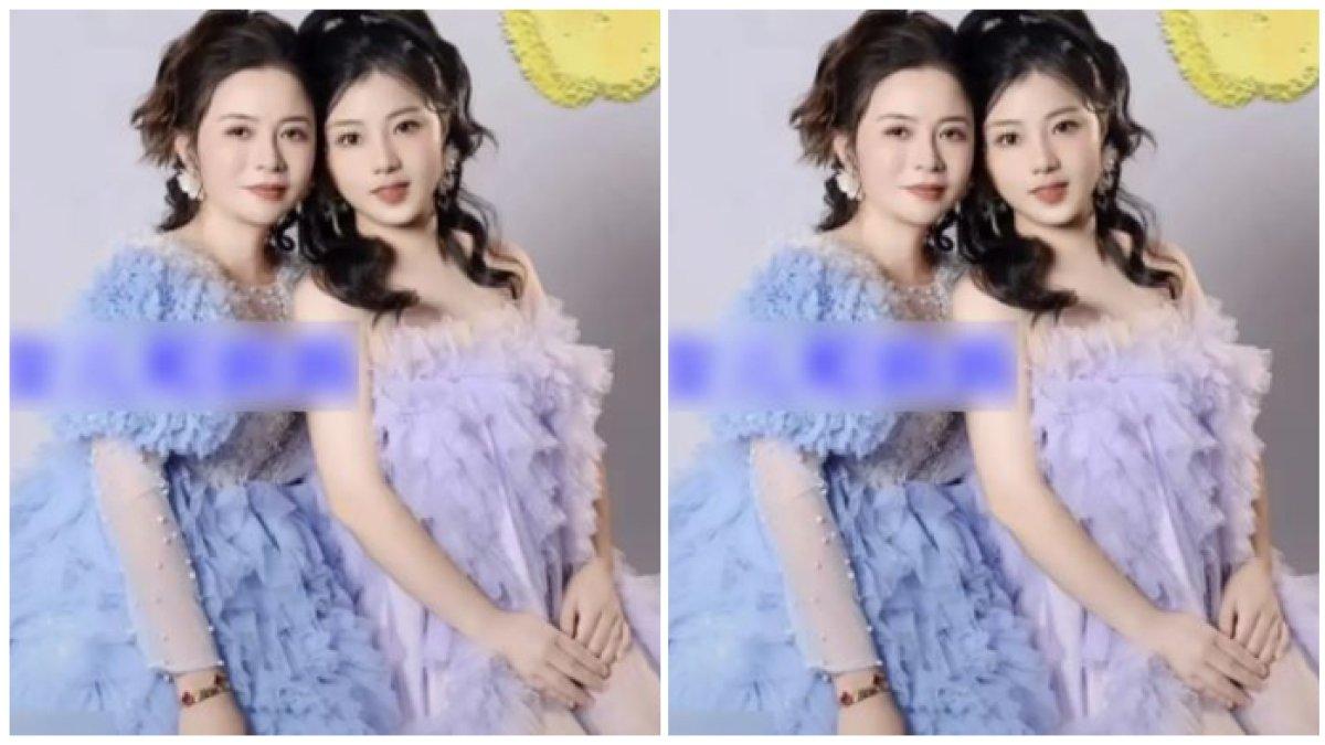 Sang wanita bersama ibunya yang masih tampil muda