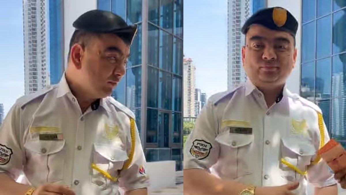 Satpam di Kuala Lumpur mirip Mr. Bean.