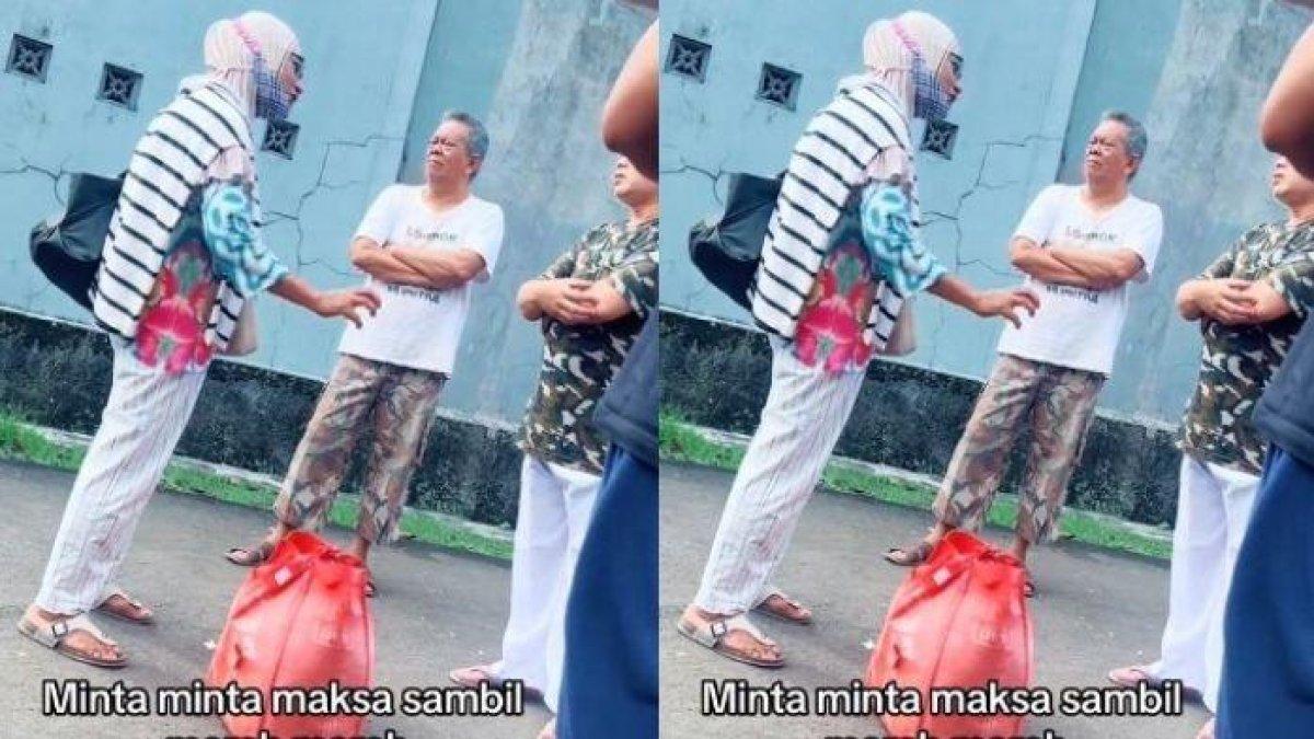 Sebuah video memperlihatkan ibu yang marah-marah karena tidak diberi sedekah